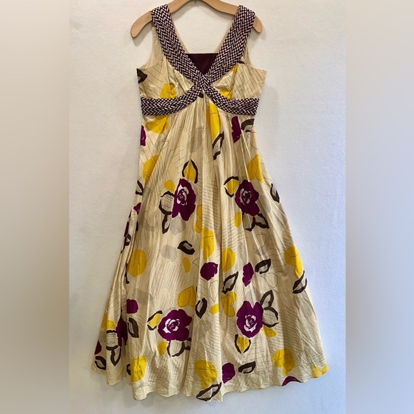 Anthropologie Moulinette Soeurs Botanical Floral Crossway Maxi Dress Size 12 - Picture 1 of 7